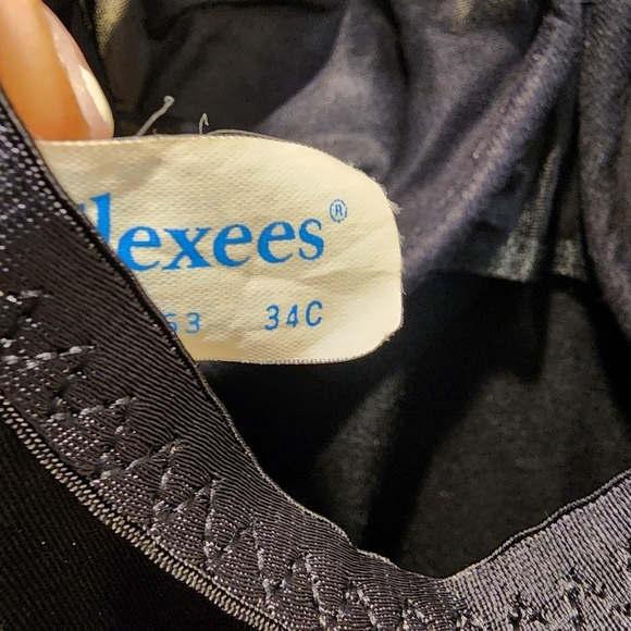 FLEXEES Vintage Black One piece Slimmer Slip With Underwired Bra  size 34C - Picture 12 of 13